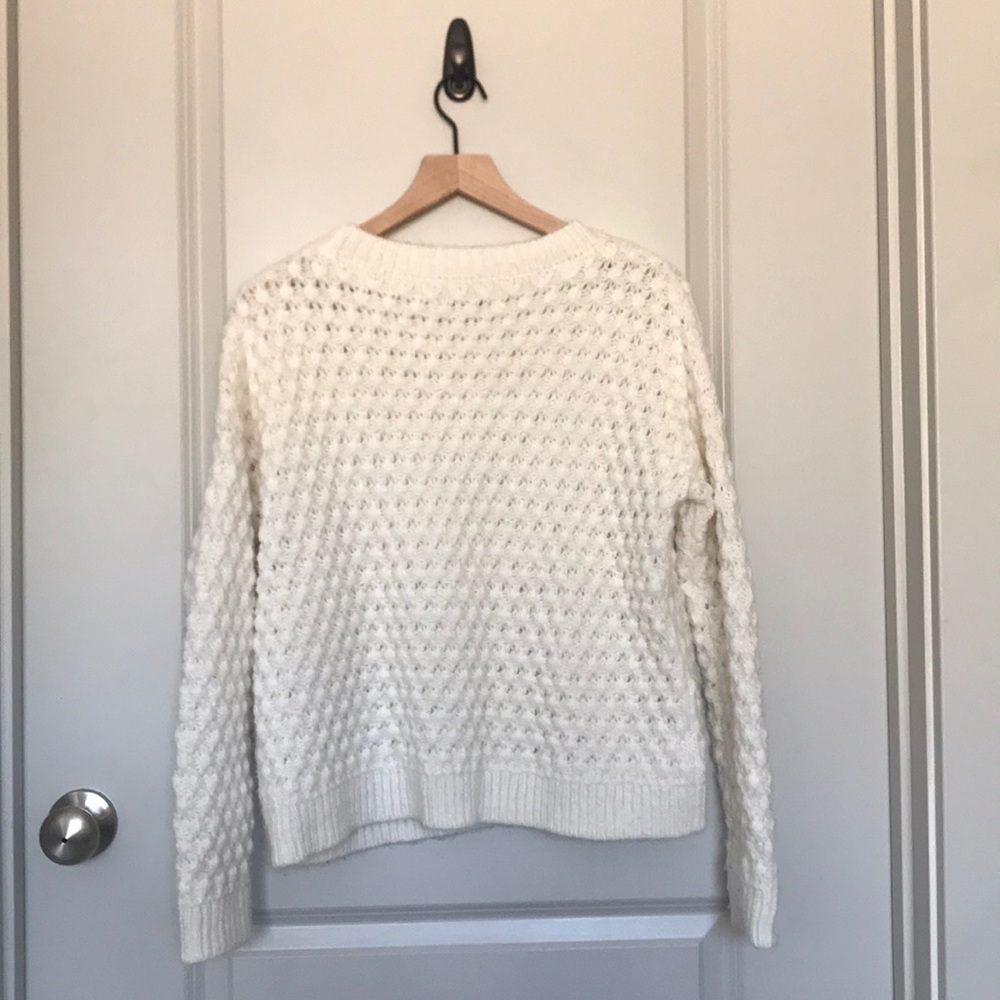 LOFT - Large white knit sweater